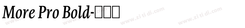 More Pro Bold字体转换